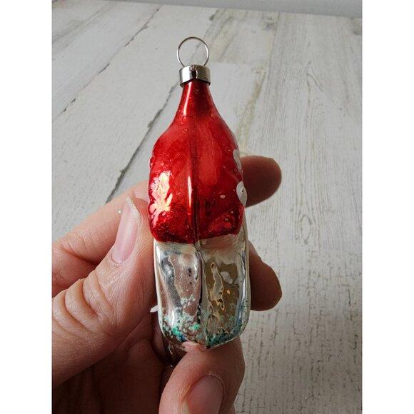 Vintage mushroom Mercury glass ornament Xmas tree mini - Picture 3 of 7